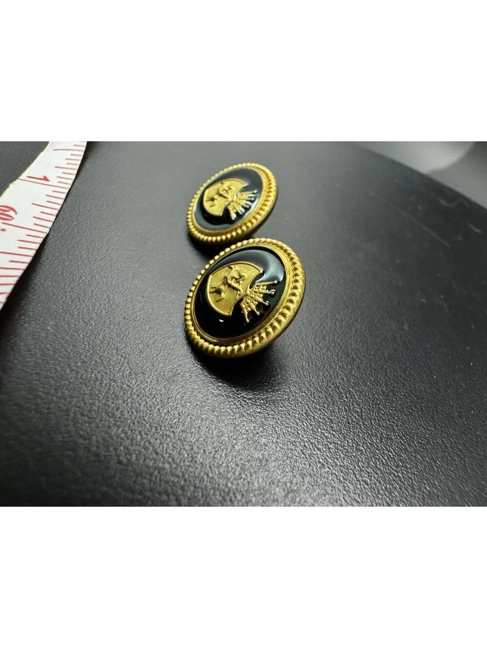 Vintage Blazer Buttons Black And Gold